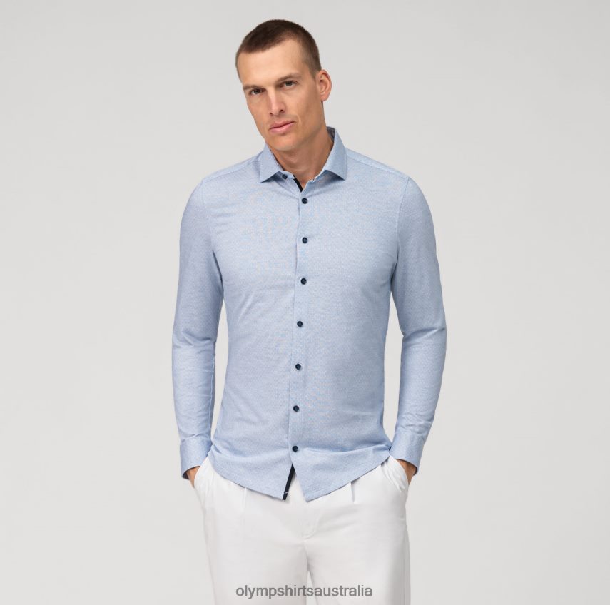 Clothing AU OLYMP No. Six 24/Seven Super Slim, Business Shirt, Modern Kent, Royal T8882J42