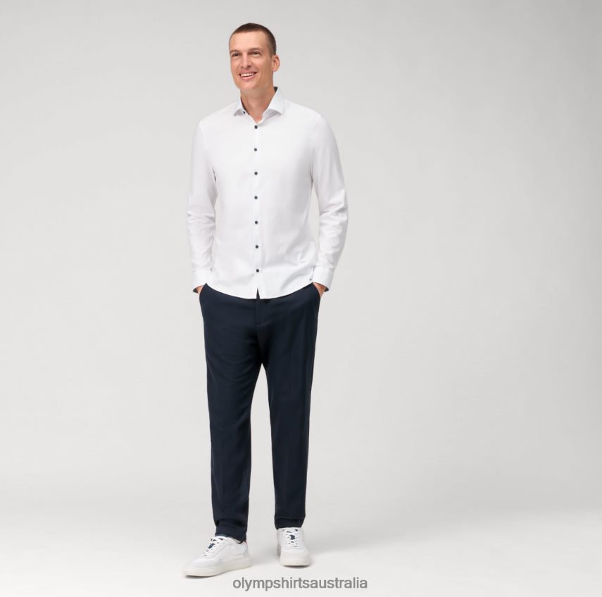 Clothing AU OLYMP No. Six 24/Seven Super Slim, Business Shirt, Modern Kent, White T8882J104