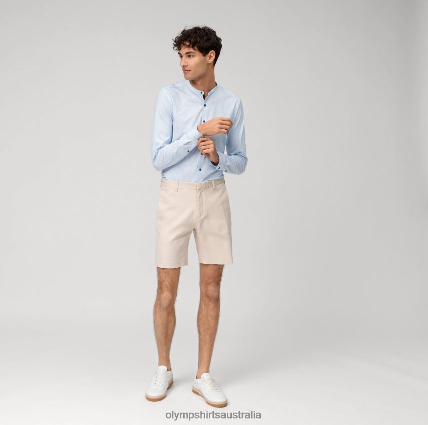 Clothing AU OLYMP No. Six 24/Seven Super Slim, Business Shirt, Stand-Up Collar, Bleu T8882J205