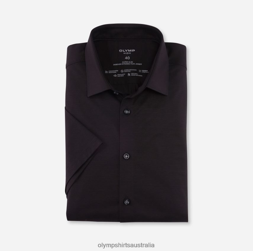 Clothing AU OLYMP No. Six 24/Seven Super Slim, Business Shirt, Urban Kent, Black T8882J92