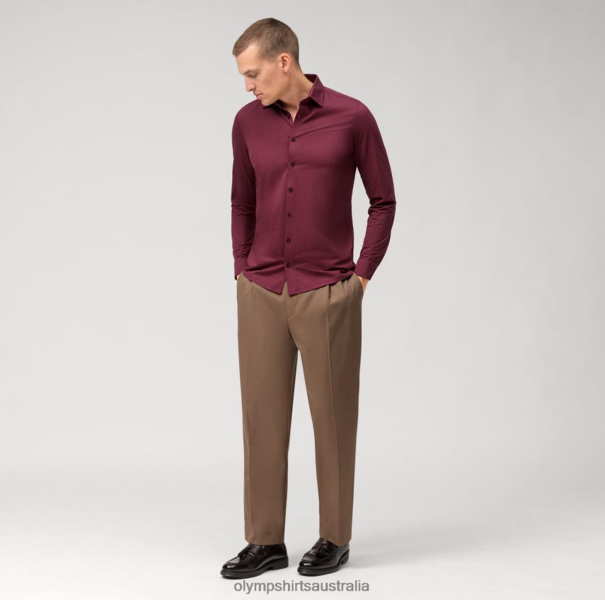 Clothing AU OLYMP No. Six 24/Seven Super Slim, Business Shirt, Urban Kent, Chianti T8882J135
