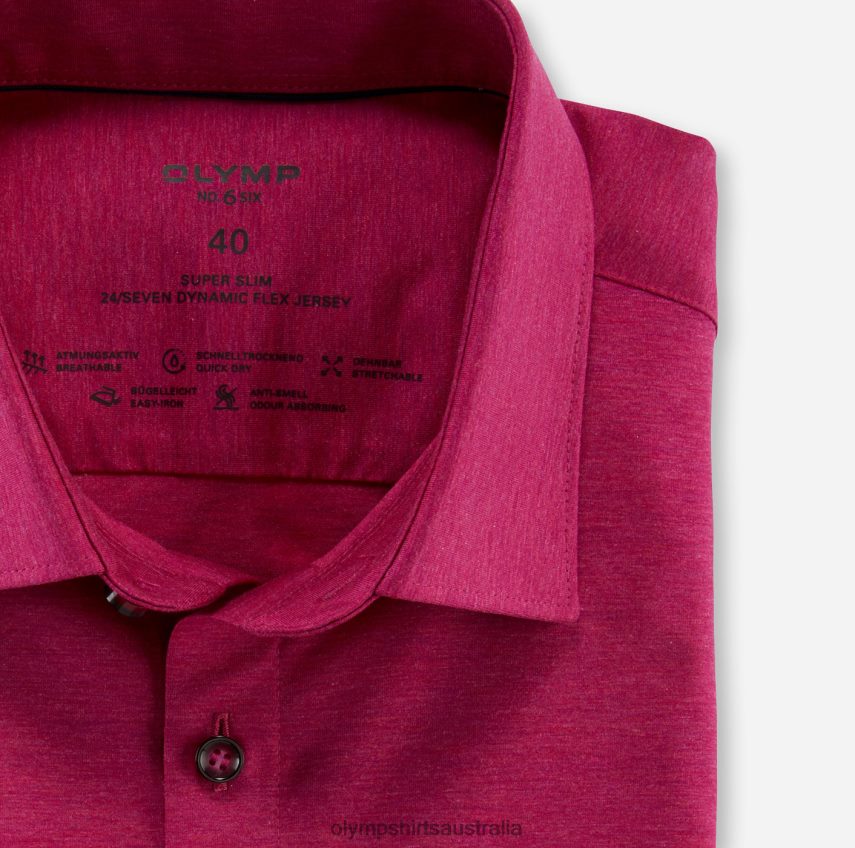 Clothing AU OLYMP No. Six 24/Seven Super Slim, Business Shirt, Urban Kent, Fuchsia T8882J199