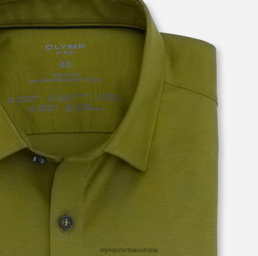 Clothing AU OLYMP No. Six 24/Seven Super Slim, Business Shirt, Urban Kent, Khaki T8882J144