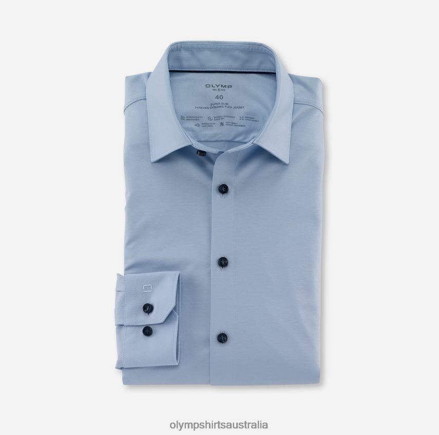 Clothing AU OLYMP No. Six 24/Seven Super Slim, Business Shirt, Urban Kent, Light Blue T8882J37