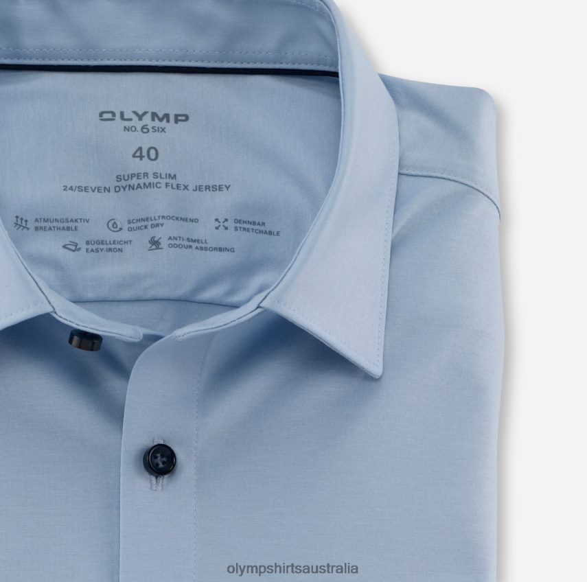Clothing AU OLYMP No. Six 24/Seven Super Slim, Business Shirt, Urban Kent, Light Blue T8882J37