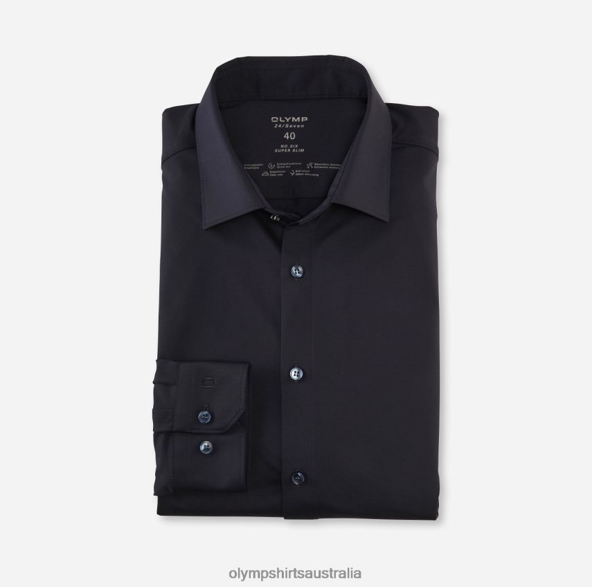 Clothing AU OLYMP No. Six 24/Seven Super Slim, Business Shirt, Urban Kent, Marine T8882J45