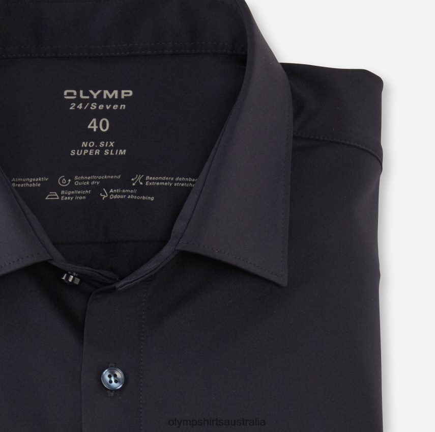 Clothing AU OLYMP No. Six 24/Seven Super Slim, Business Shirt, Urban Kent, Marine T8882J45
