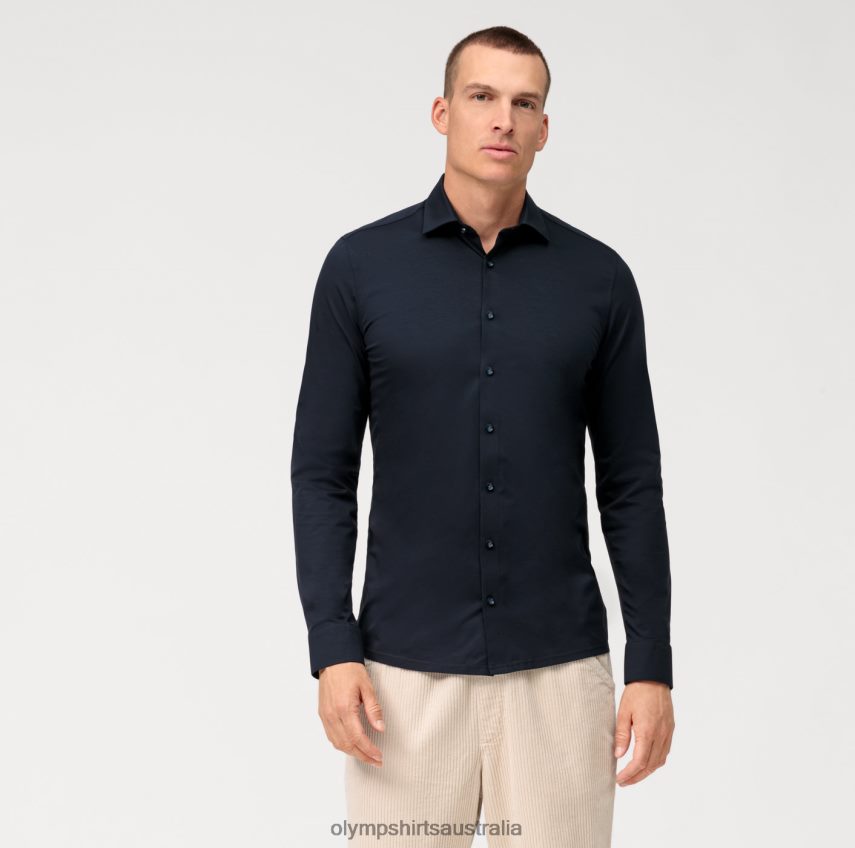 Clothing AU OLYMP No. Six 24/Seven Super Slim, Business Shirt, Urban Kent, Marine T8882J55