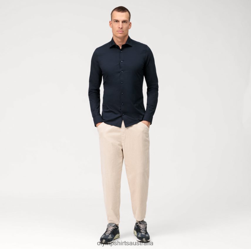 Clothing AU OLYMP No. Six 24/Seven Super Slim, Business Shirt, Urban Kent, Marine T8882J55