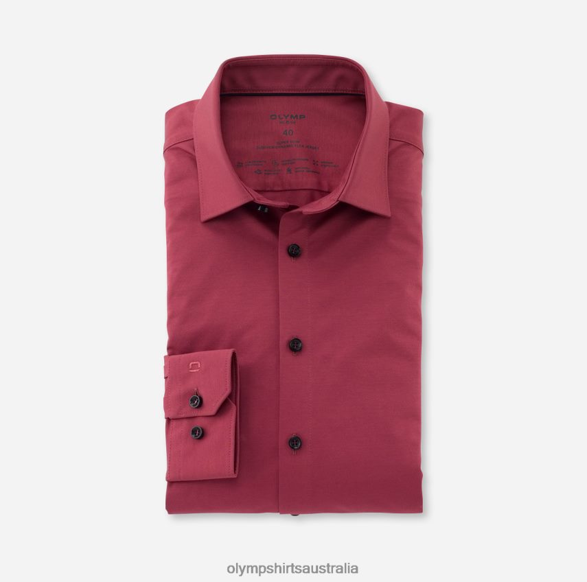 Clothing AU OLYMP No. Six 24/Seven Super Slim, Business Shirt, Urban Kent, Rosewood T8882J167