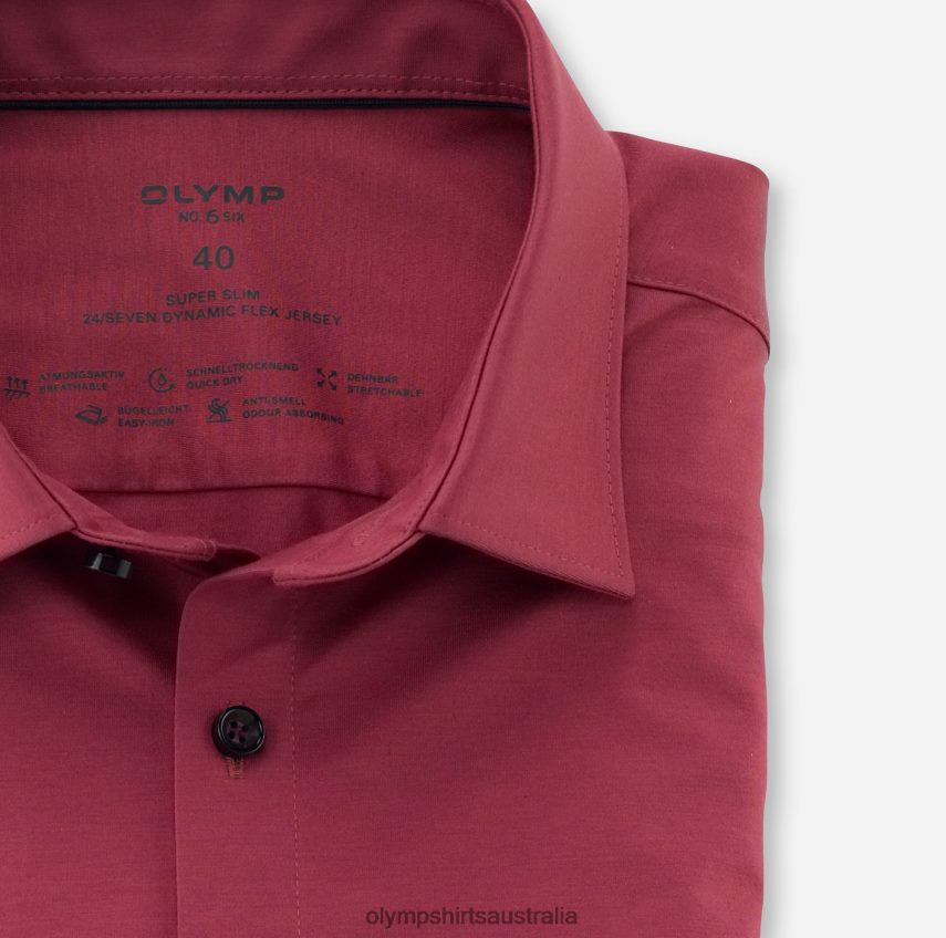 Clothing AU OLYMP No. Six 24/Seven Super Slim, Business Shirt, Urban Kent, Rosewood T8882J167