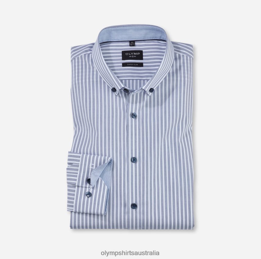 Clothing AU OLYMP No. Six Super Slim, Business Shirt, Button-Down, Marine T8882J158