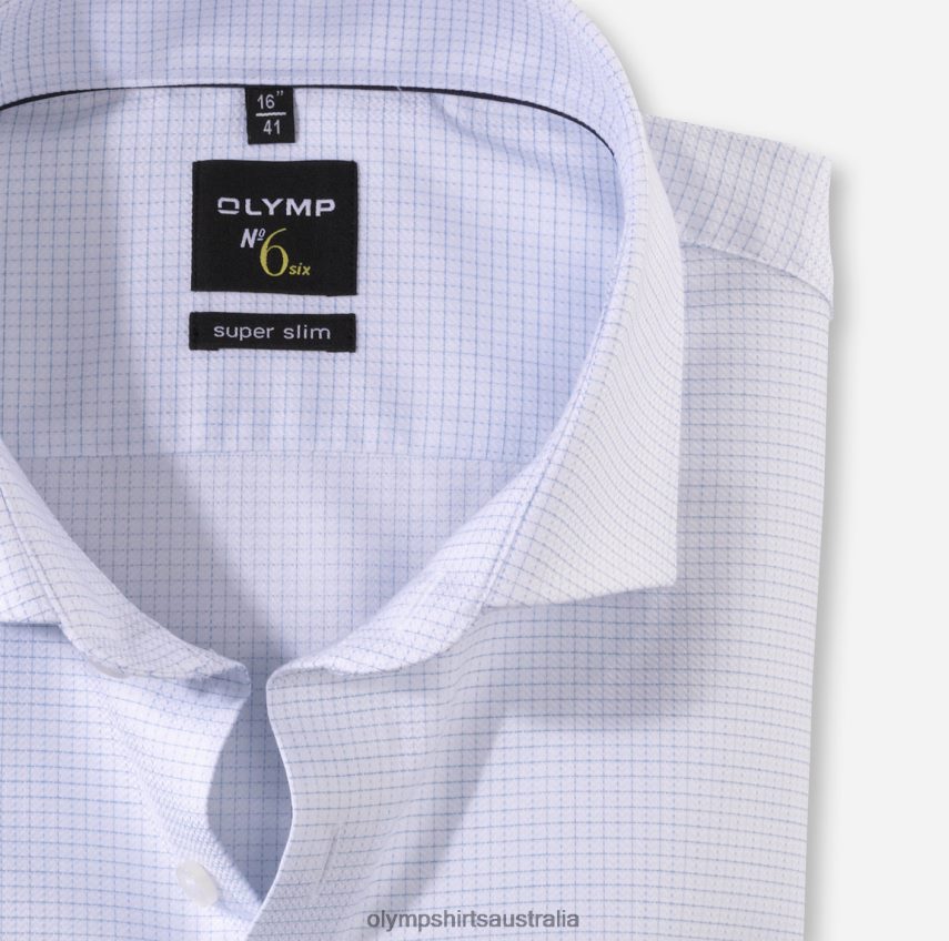 Clothing AU OLYMP No. Six Super Slim, Business Shirt, Long Sleeve Extra Long, Royal Kent, White T8882J296