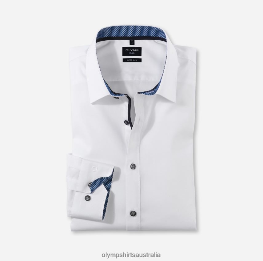 Clothing AU OLYMP No. Six Super Slim, Business Shirt, Long Sleeve Extra Long, Urban Kent, Marine T8882J300