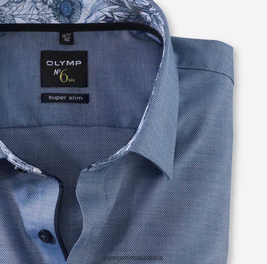 Clothing AU OLYMP No. Six Super Slim, Business Shirt, Long Sleeve Extra Long, Urban Kent, Marine T8882J341