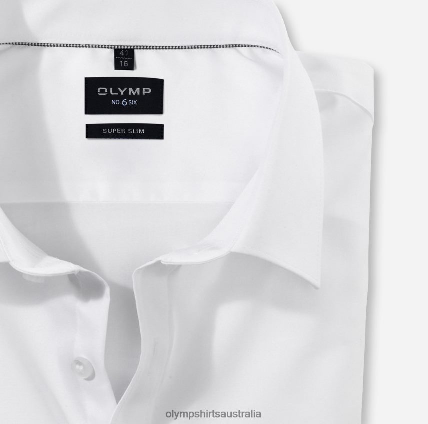 Clothing AU OLYMP No. Six Super Slim, Business Shirt, Long Sleeve Extra Long, Urban Kent, White T8882J338