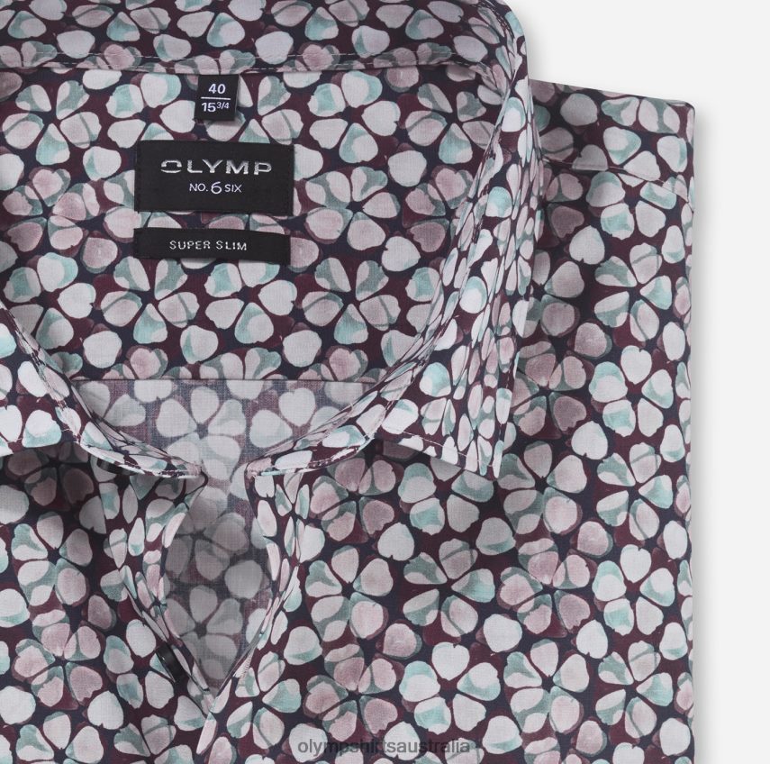 Clothing AU OLYMP No. Six Super Slim, Business Shirt, Modern Kent, Emerald T8882J1