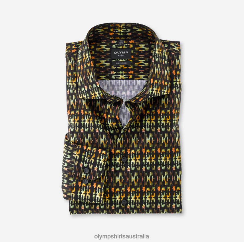 Clothing AU OLYMP No. Six Super Slim, Business Shirt, Modern Kent, Lime Green T8882J160