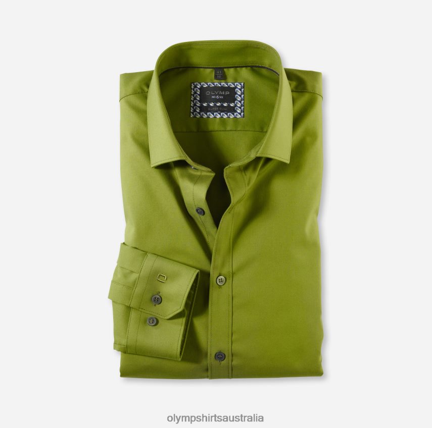 Clothing AU OLYMP No. Six Super Slim, Business Shirt, Modern Kent, Lime T8882J3