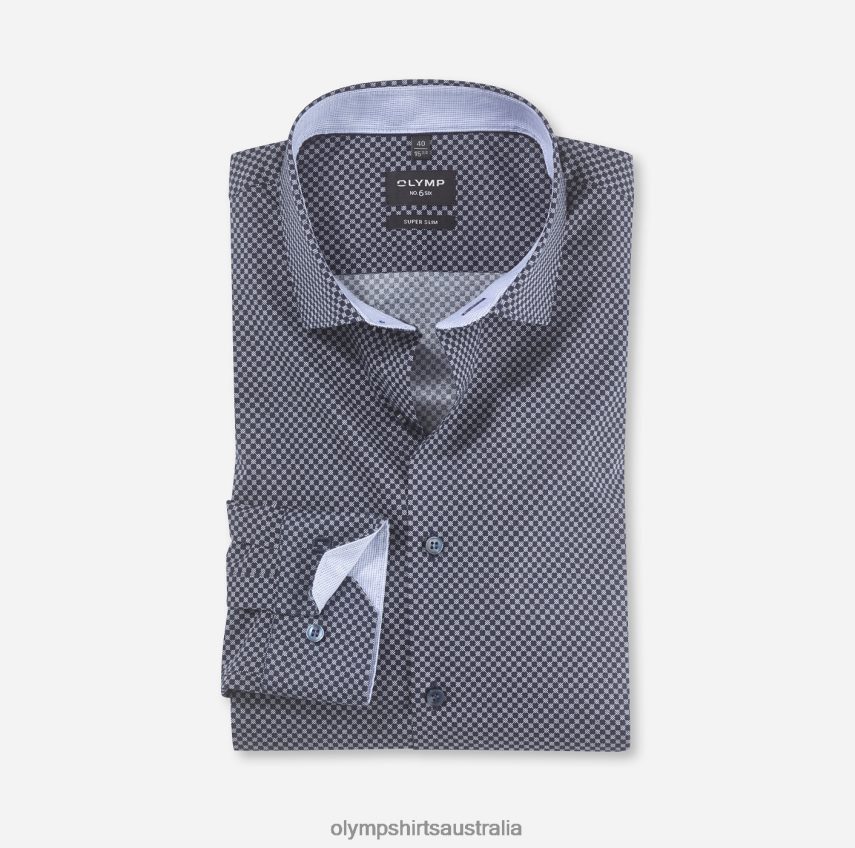 Clothing AU OLYMP No. Six Super Slim, Business Shirt, Modern Kent, Marine T8882J102