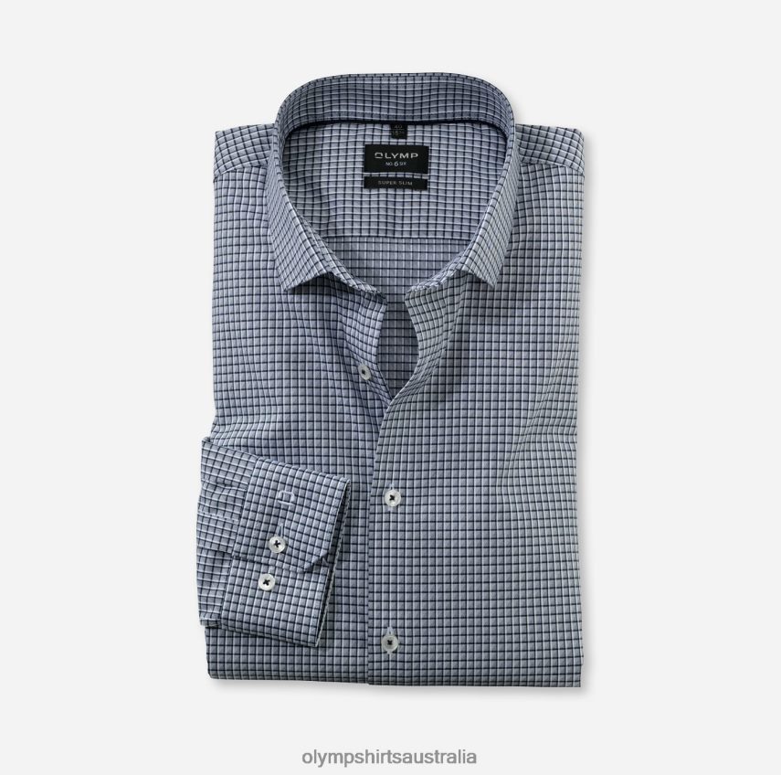 Clothing AU OLYMP No. Six Super Slim, Business Shirt, Modern Kent, Marine T8882J26