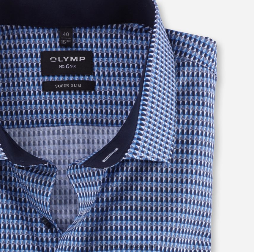 Clothing AU OLYMP No. Six Super Slim, Business Shirt, Modern Kent, Marine T8882J60