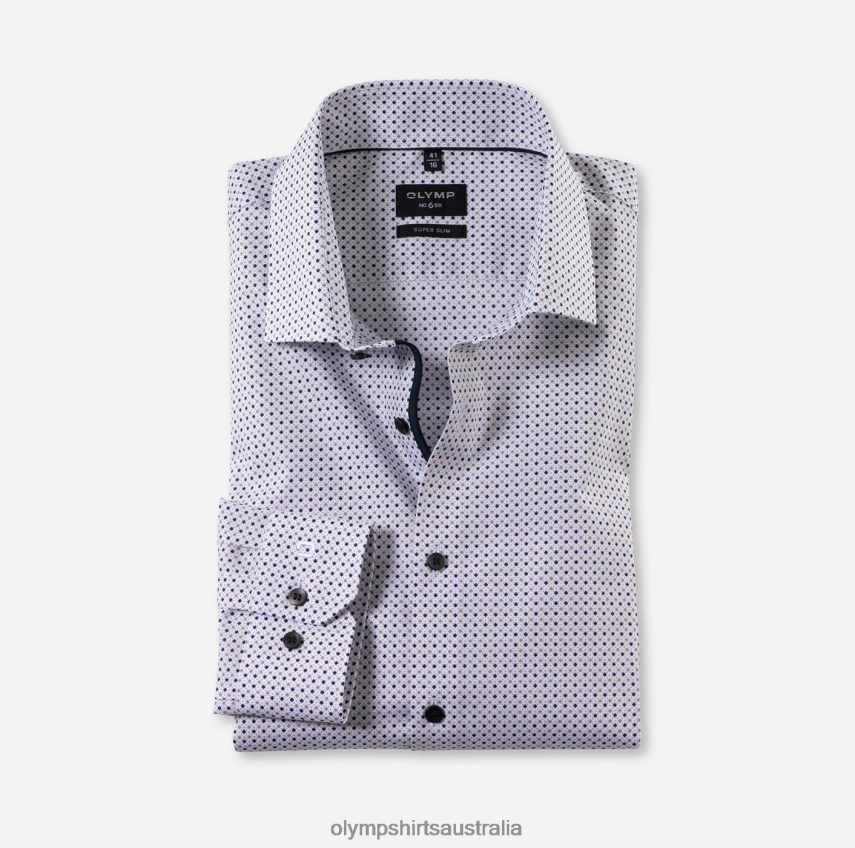 Clothing AU OLYMP No. Six Super Slim, Business Shirt, Modern Kent, Natural T8882J172
