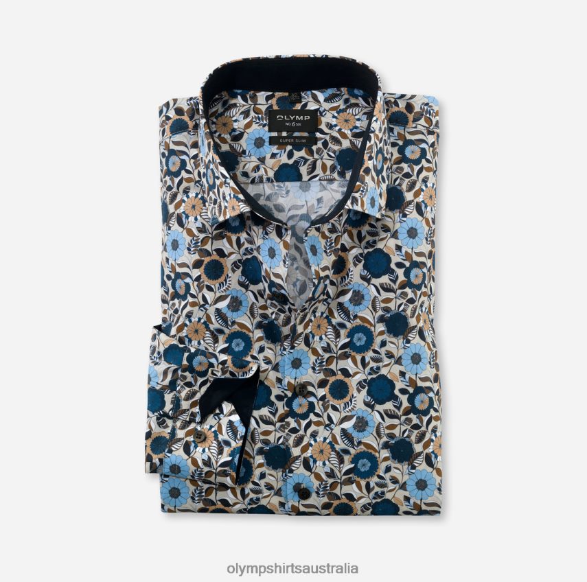 Clothing AU OLYMP No. Six Super Slim, Business Shirt, Modern Kent, Natural T8882J220