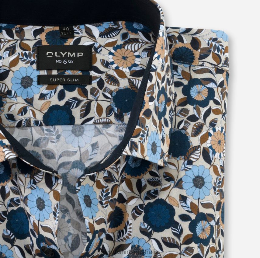 Clothing AU OLYMP No. Six Super Slim, Business Shirt, Modern Kent, Natural T8882J220