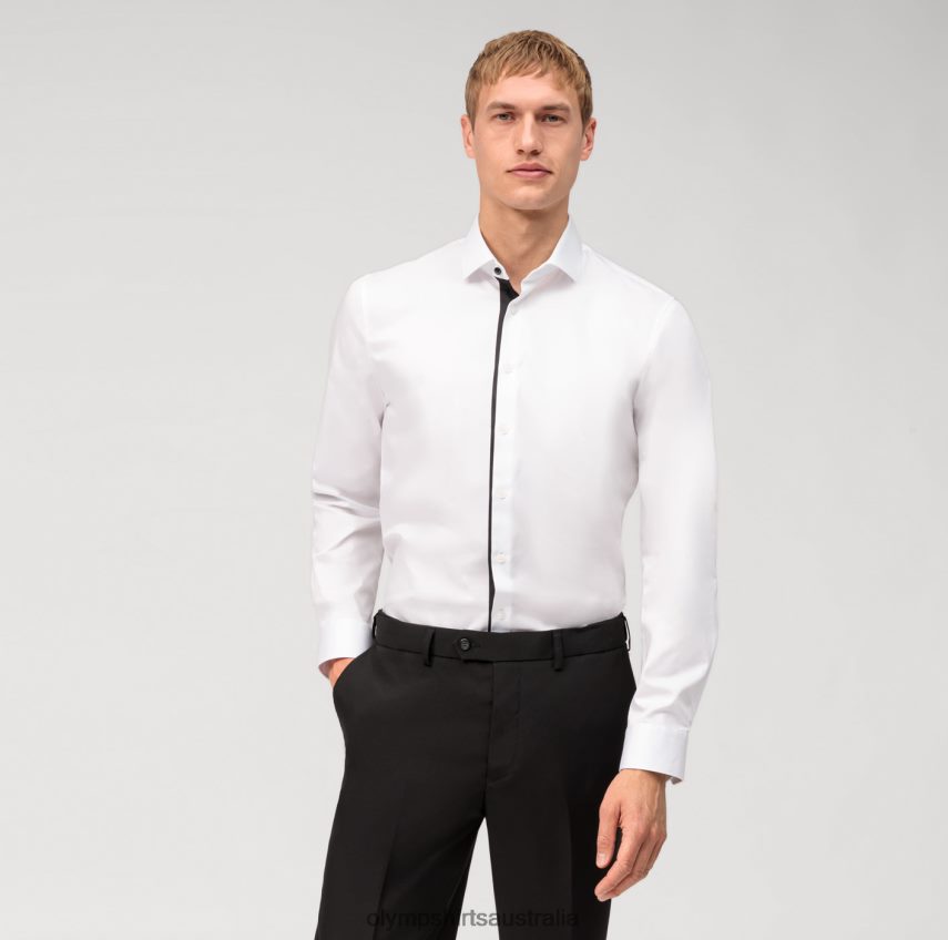 Clothing AU OLYMP No. Six Super Slim, Business Shirt, Modern Kent, White T8882J186