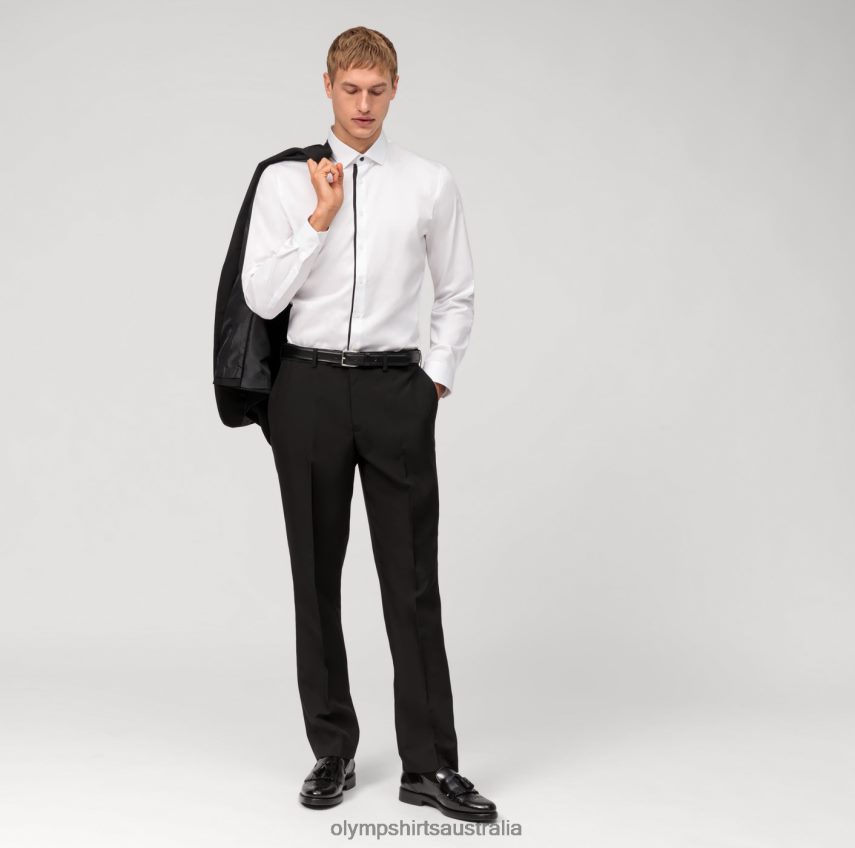 Clothing AU OLYMP No. Six Super Slim, Business Shirt, Modern Kent, White T8882J186