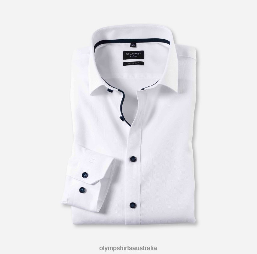 Clothing AU OLYMP No. Six Super Slim, Business Shirt, Modern Kent, White T8882J222