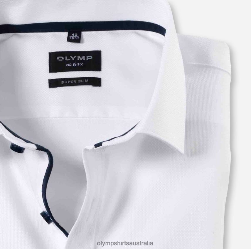 Clothing AU OLYMP No. Six Super Slim, Business Shirt, Modern Kent, White T8882J222