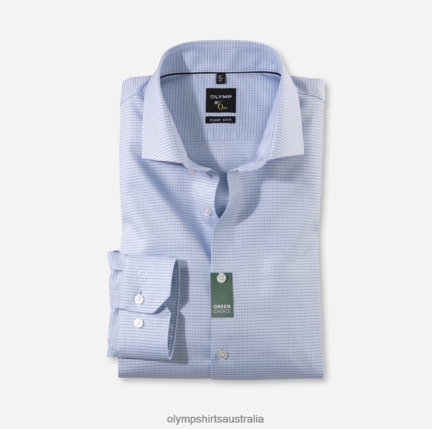 Clothing AU OLYMP No. Six Super Slim, Business Shirt, Royal Kent, Bleu T8882J59