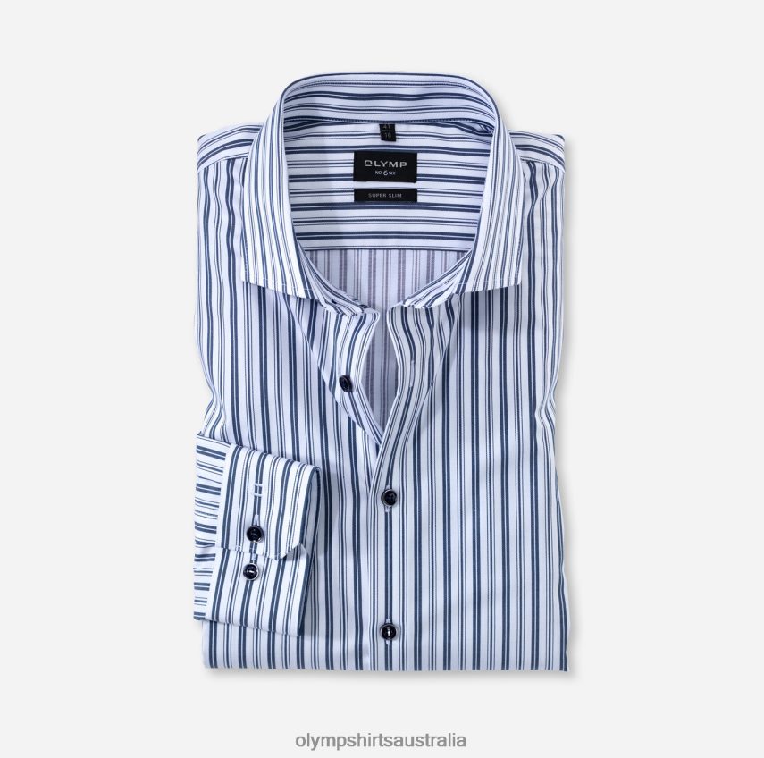 Clothing AU OLYMP No. Six Super Slim, Business Shirt, Royal Kent, Marine T8882J241