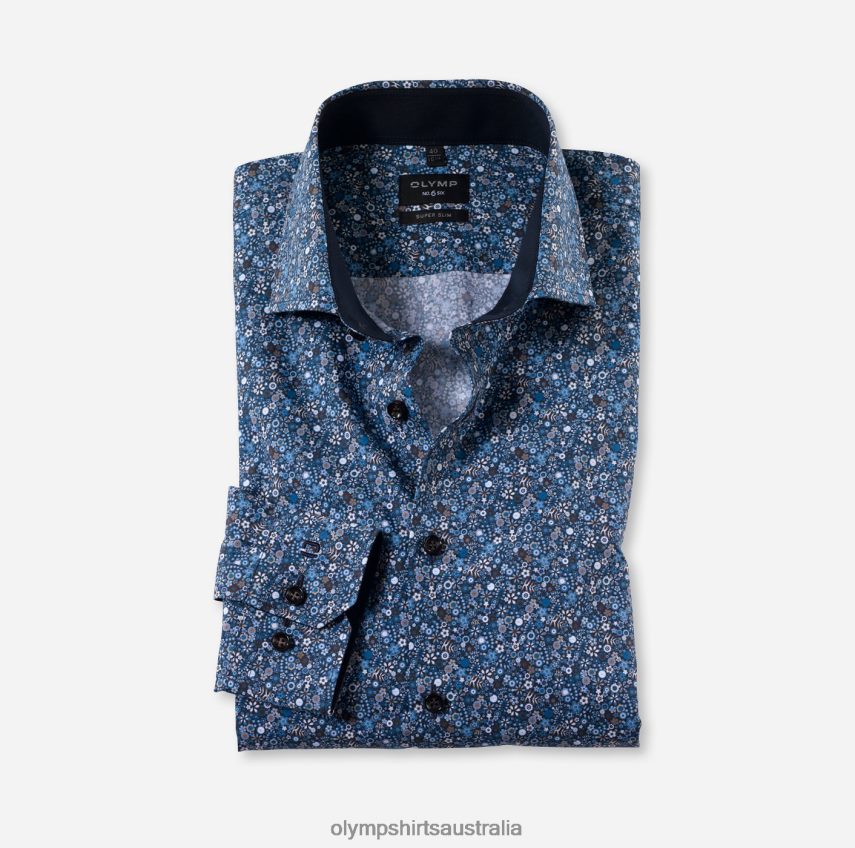 Clothing AU OLYMP No. Six Super Slim, Business Shirt, Royal Kent, Natural T8882J164