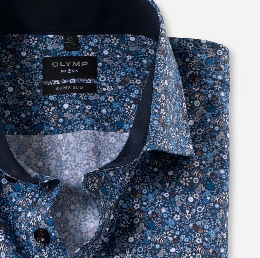 Clothing AU OLYMP No. Six Super Slim, Business Shirt, Royal Kent, Natural T8882J164