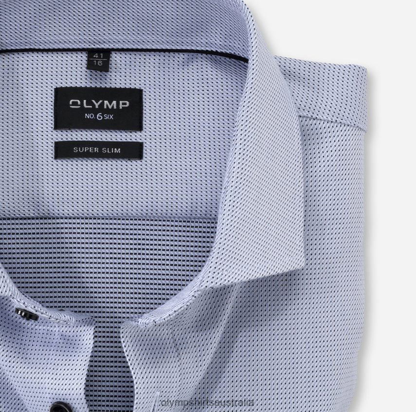 Clothing AU OLYMP No. Six Super Slim, Business Shirt, Royal Kent, Silver Grey T8882J255