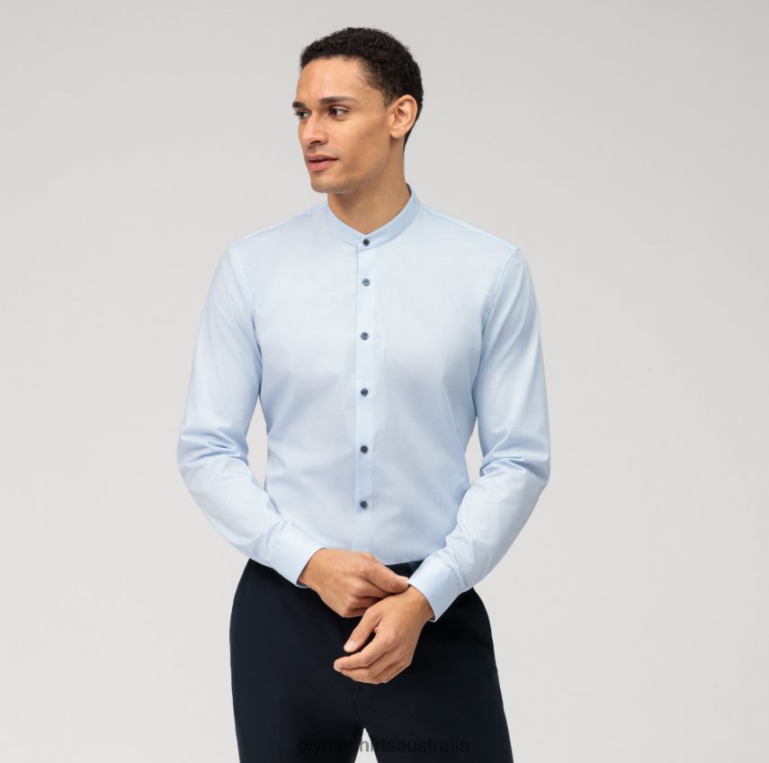 Clothing AU OLYMP No. Six Super Slim, Business Shirt, Stand-Up Collar, Bleu T8882J90
