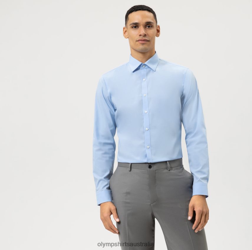 Clothing AU OLYMP No. Six Super Slim, Business Shirt, Under Button-Down, Light Blue T8882J282