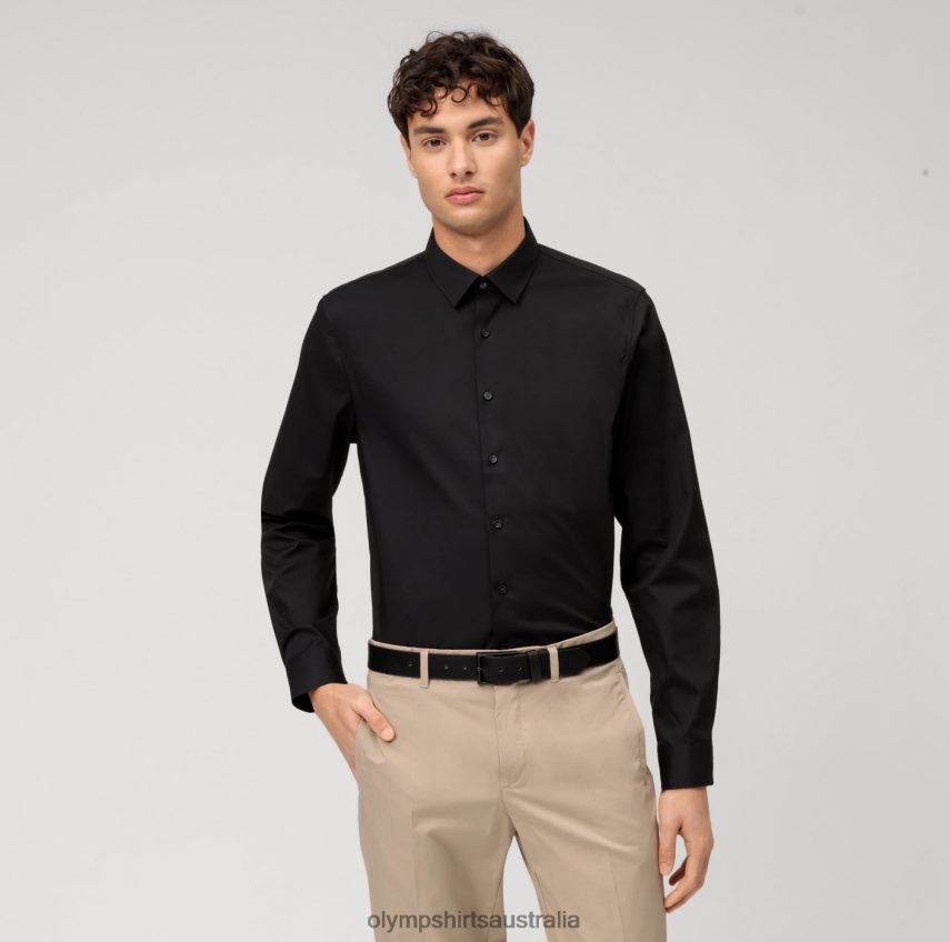 Clothing AU OLYMP No. Six Super Slim, Business Shirt, Urban Kent, Black T8882J189