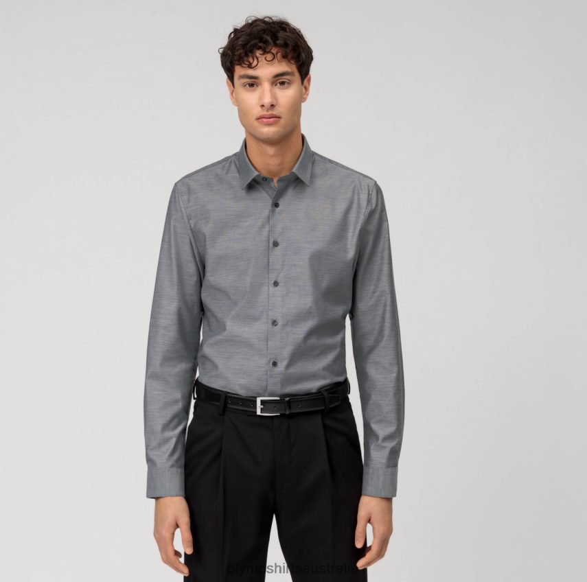 Clothing AU OLYMP No. Six Super Slim, Business Shirt, Urban Kent, Black T8882J284