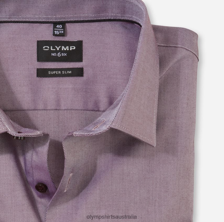 Clothing AU OLYMP No. Six Super Slim, Business Shirt, Urban Kent, Chianti T8882J136