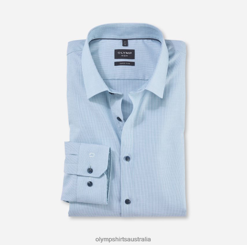 Clothing AU OLYMP No. Six Super Slim, Business Shirt, Urban Kent, Emerald T8882J188