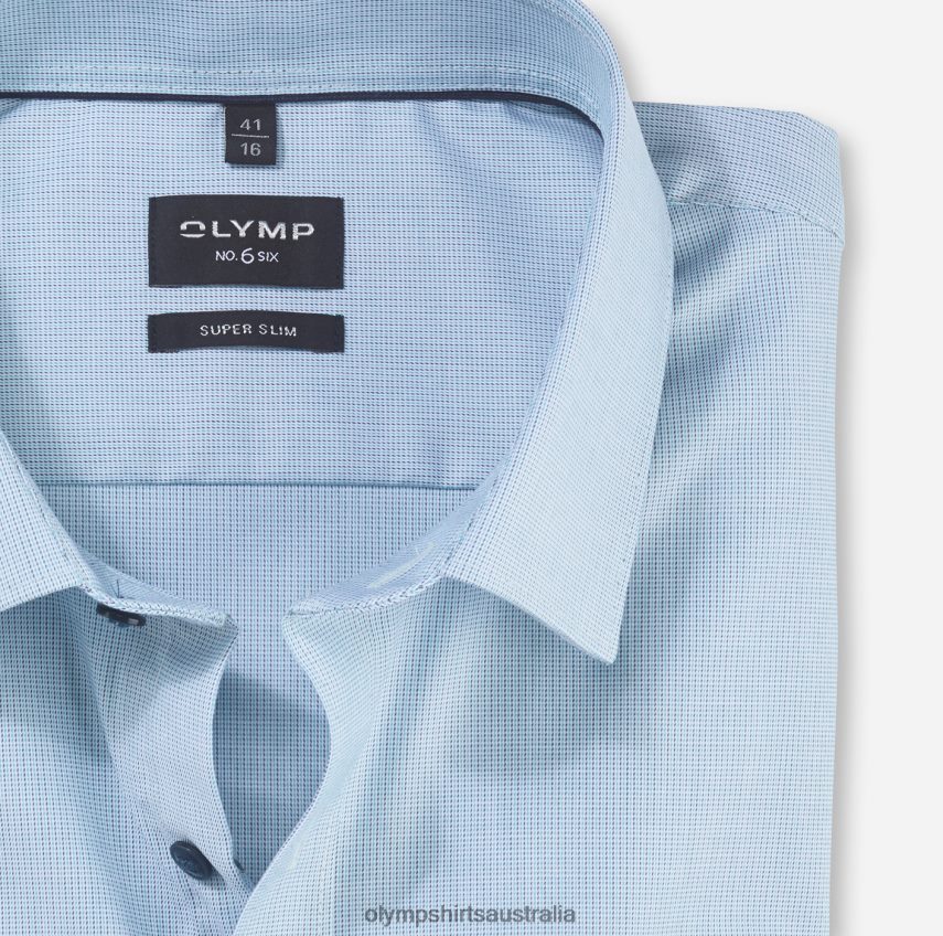 Clothing AU OLYMP No. Six Super Slim, Business Shirt, Urban Kent, Emerald T8882J188