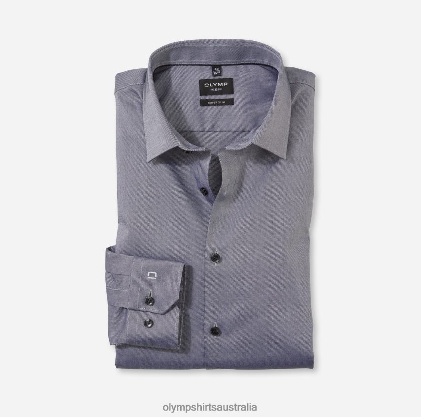Clothing AU OLYMP No. Six Super Slim, Business Shirt, Urban Kent, Graphite T8882J134