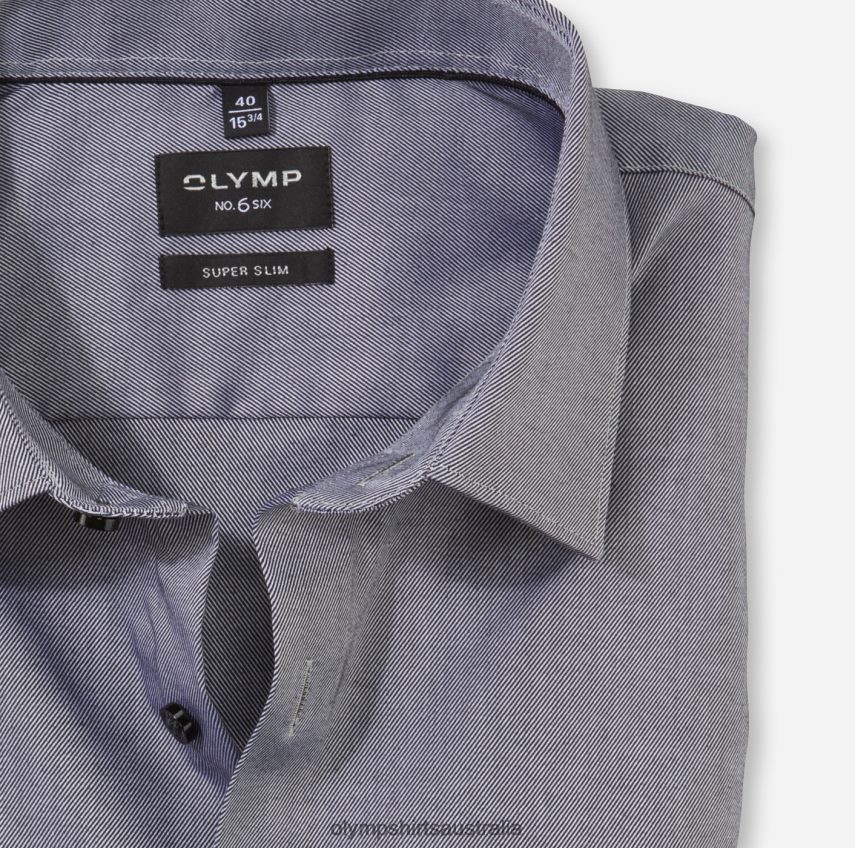 Clothing AU OLYMP No. Six Super Slim, Business Shirt, Urban Kent, Graphite T8882J134