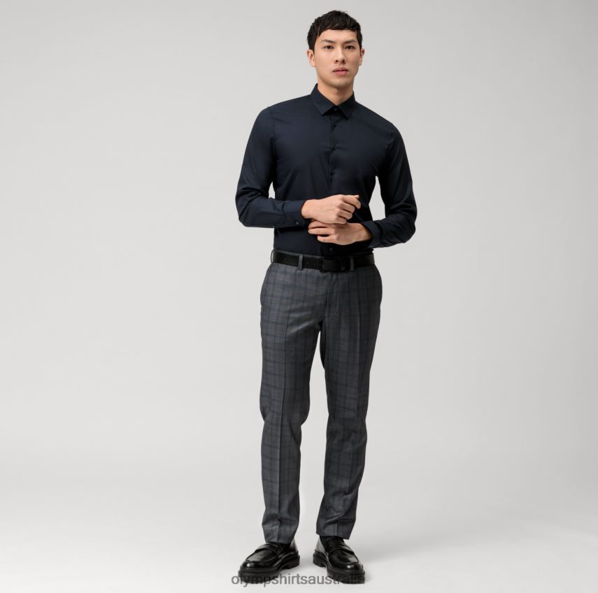 Clothing AU OLYMP No. Six Super Slim, Business Shirt, Urban Kent, Marine T8882J140