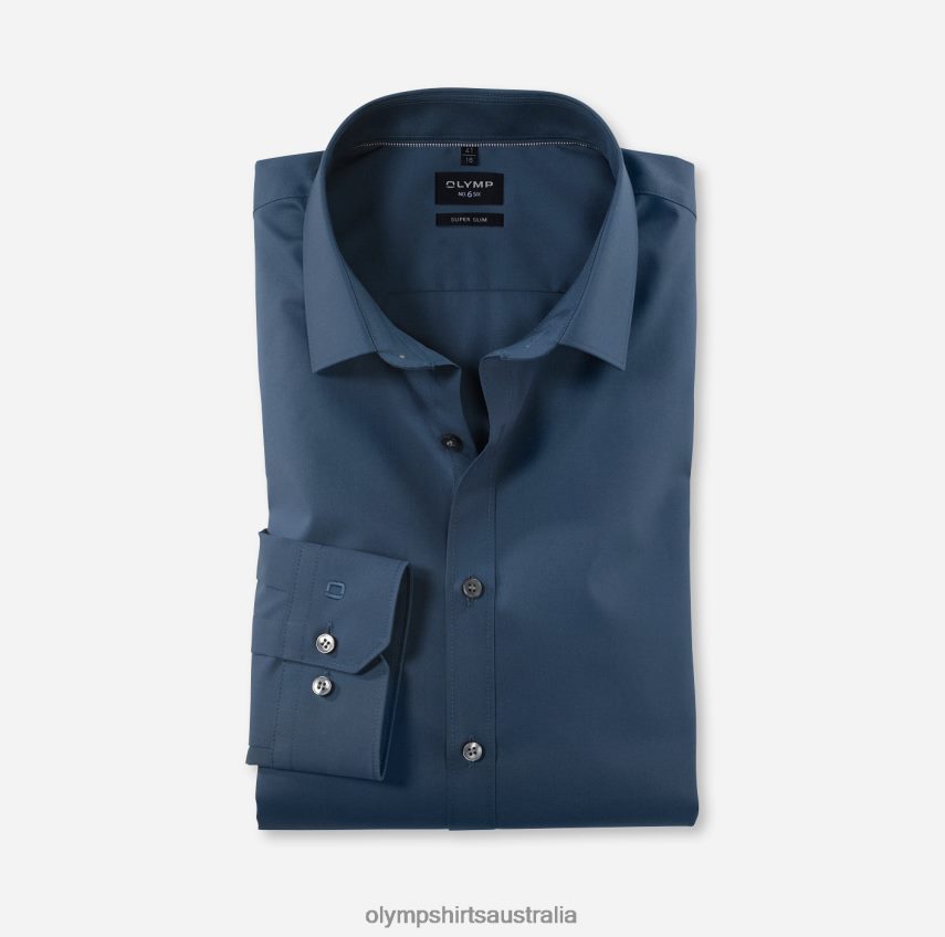Clothing AU OLYMP No. Six Super Slim, Business Shirt, Urban Kent, Smoke Blue T8882J266