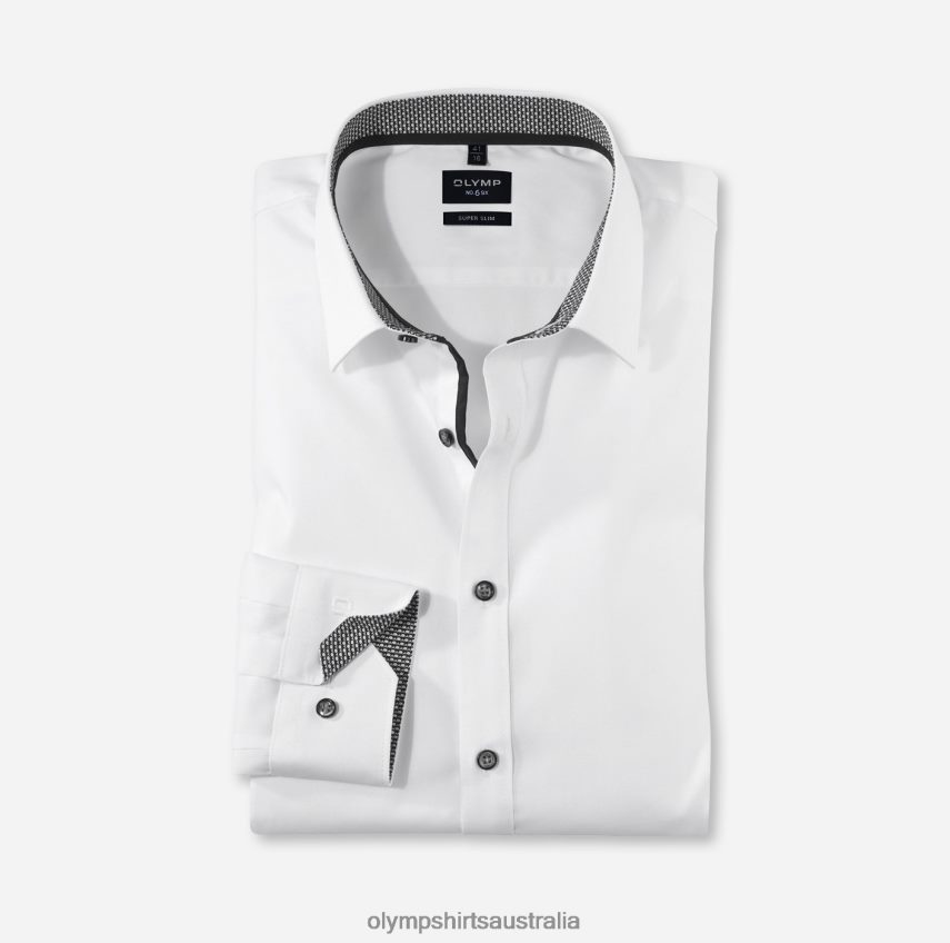 Clothing AU OLYMP No. Six Super Slim, Business Shirt, Urban Kent, White T8882J57